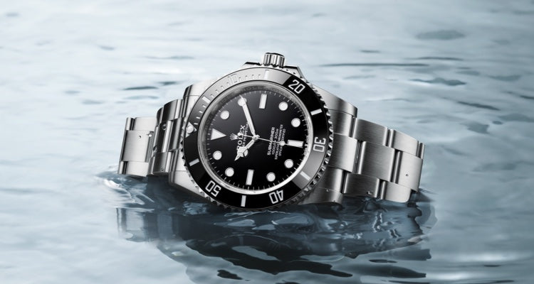 Rolex Submariner with Black Dial on Side