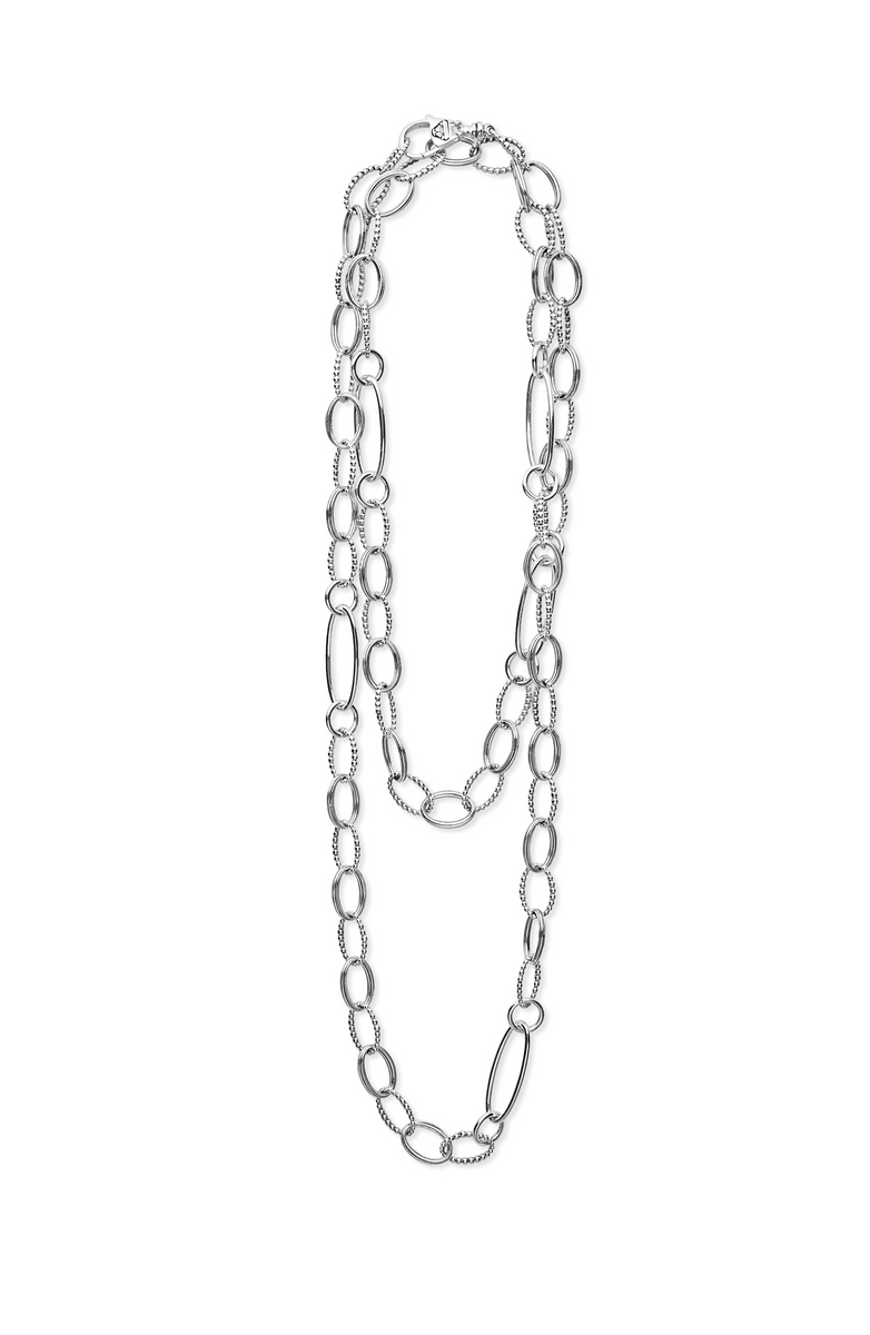 LAGOS Signature Caviar Sterling Silver Link Necklace | Fink's