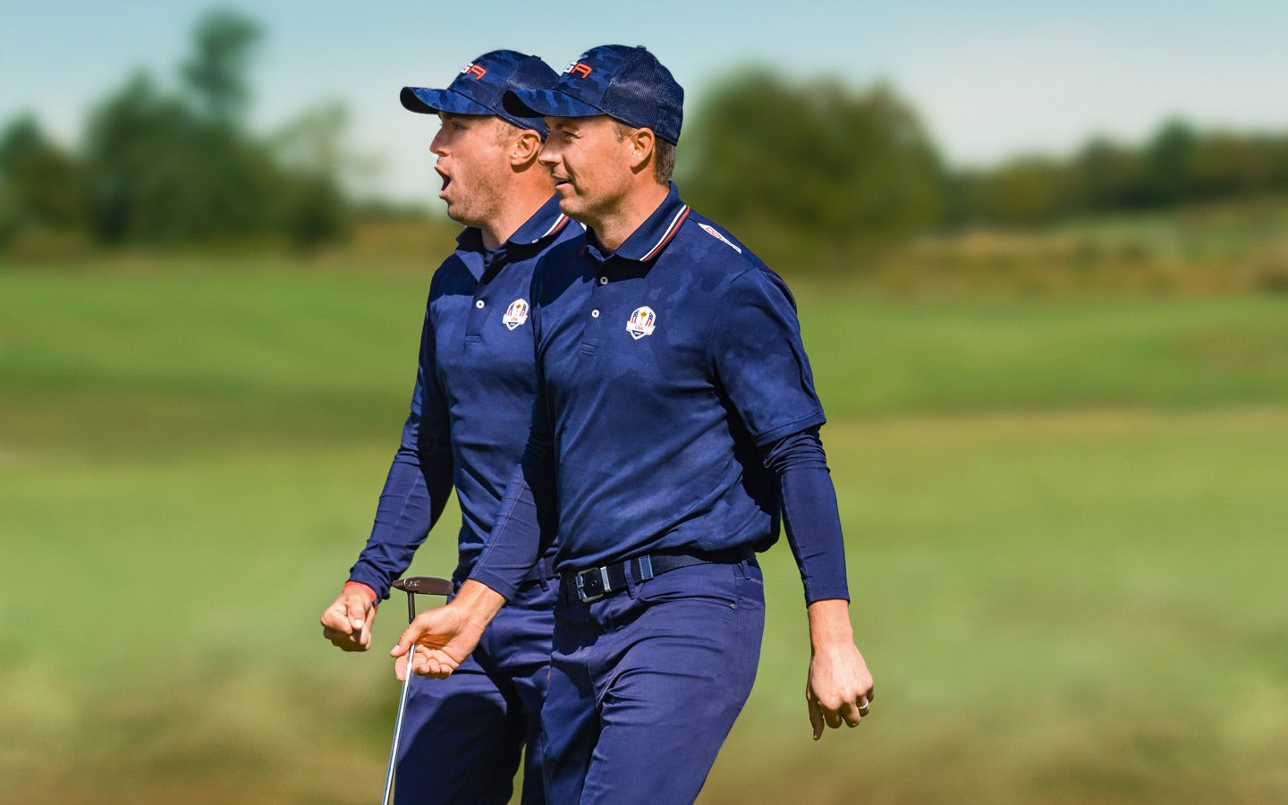 Jordan Spieth and Justin Thomas During a Ryder Cup Tournament
