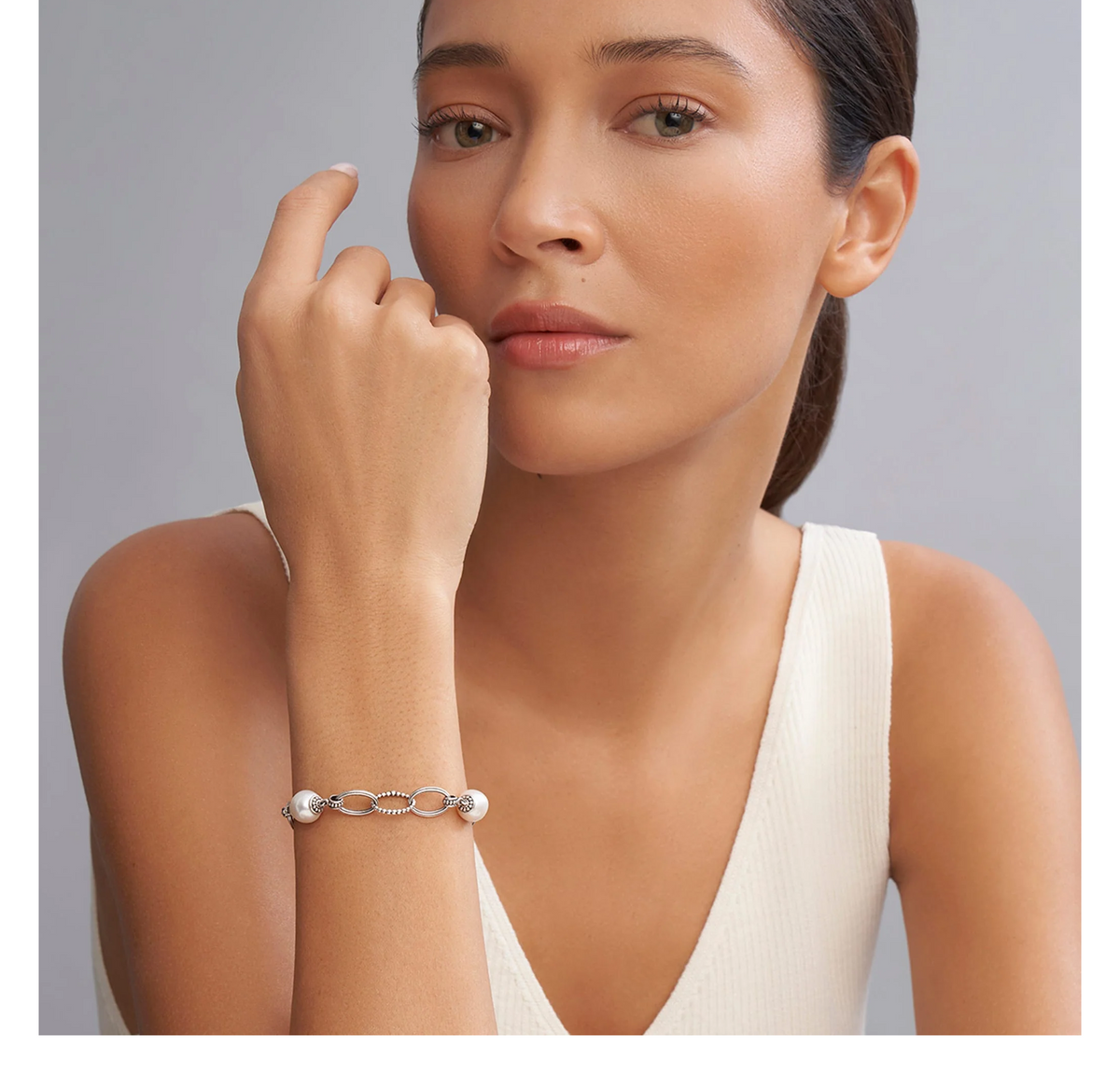 LAGOS Luna Caviar Pearl Link Bracelet | Fink's