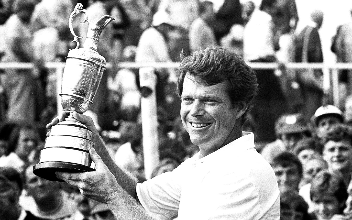 Tom Watson Holds Up His Trophy After Winning The Open, Golf's Oldest Major Tournament