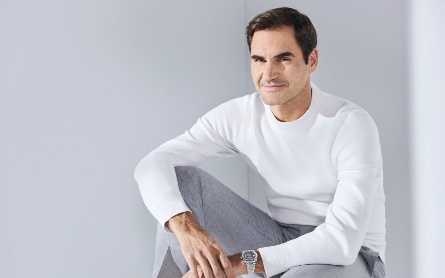 Swiss Tennis Legend Roger Federer Wearing a Rolex Watch
