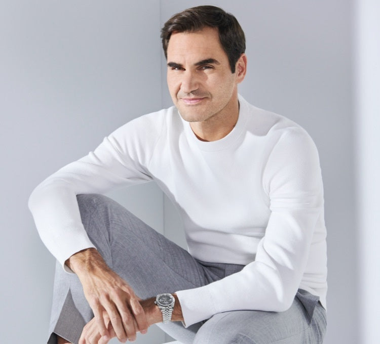 Swiss Tennis Legend Roger Federer Wearing a Rolex