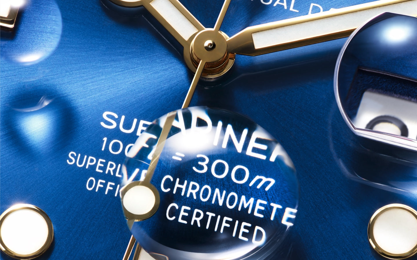 Superlative Chronometer Certification on Blue Dial on Rolex Submariner