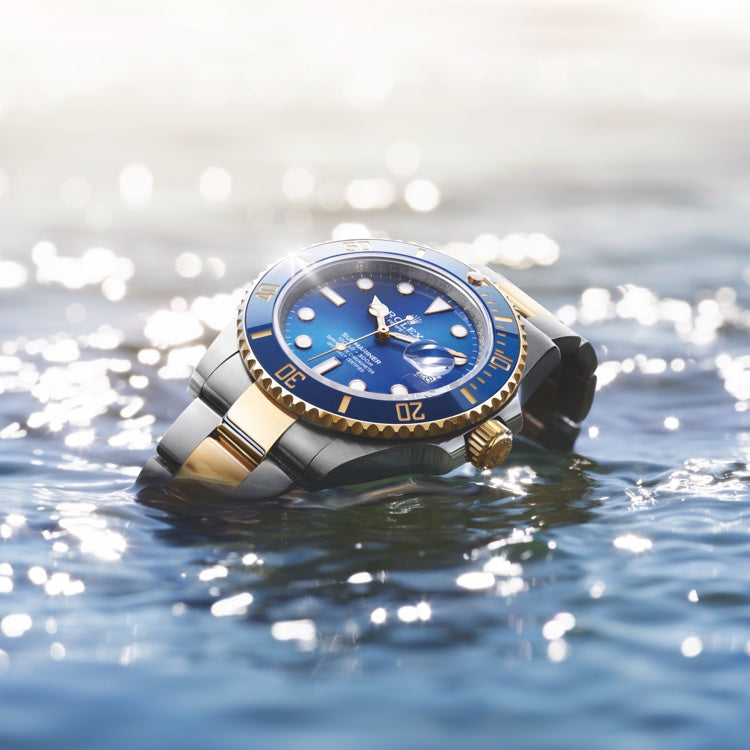 Rolex Submariner with Blue Dial in Water
