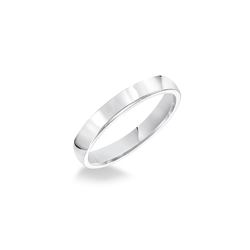 3mm 14K White Gold Low Dome Comfort Fit Wedding Band Fink's
