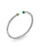 Cable Flex Bracelet in Sterling Silver with 14K Yellow Gold and Green Onyx, 4mm