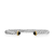 Cable Cuff Bracelet in Sterling Silver with 14K Yellow Gold and Black Onyx, 6mm, Size Large