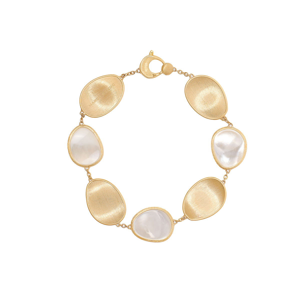 シェケレ　MARCOS CHINA BARSIL 産 Marco Bicego Gold Mother of Pearl Station Bracelet | Fink's