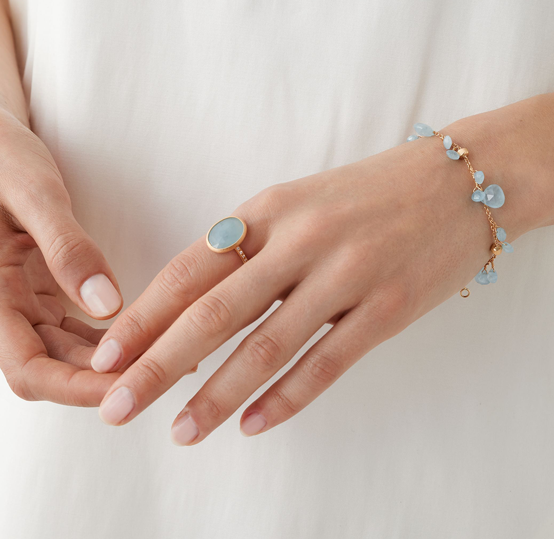 Marco Bicego Single Strand Aquamarine Bracelet | Fink's