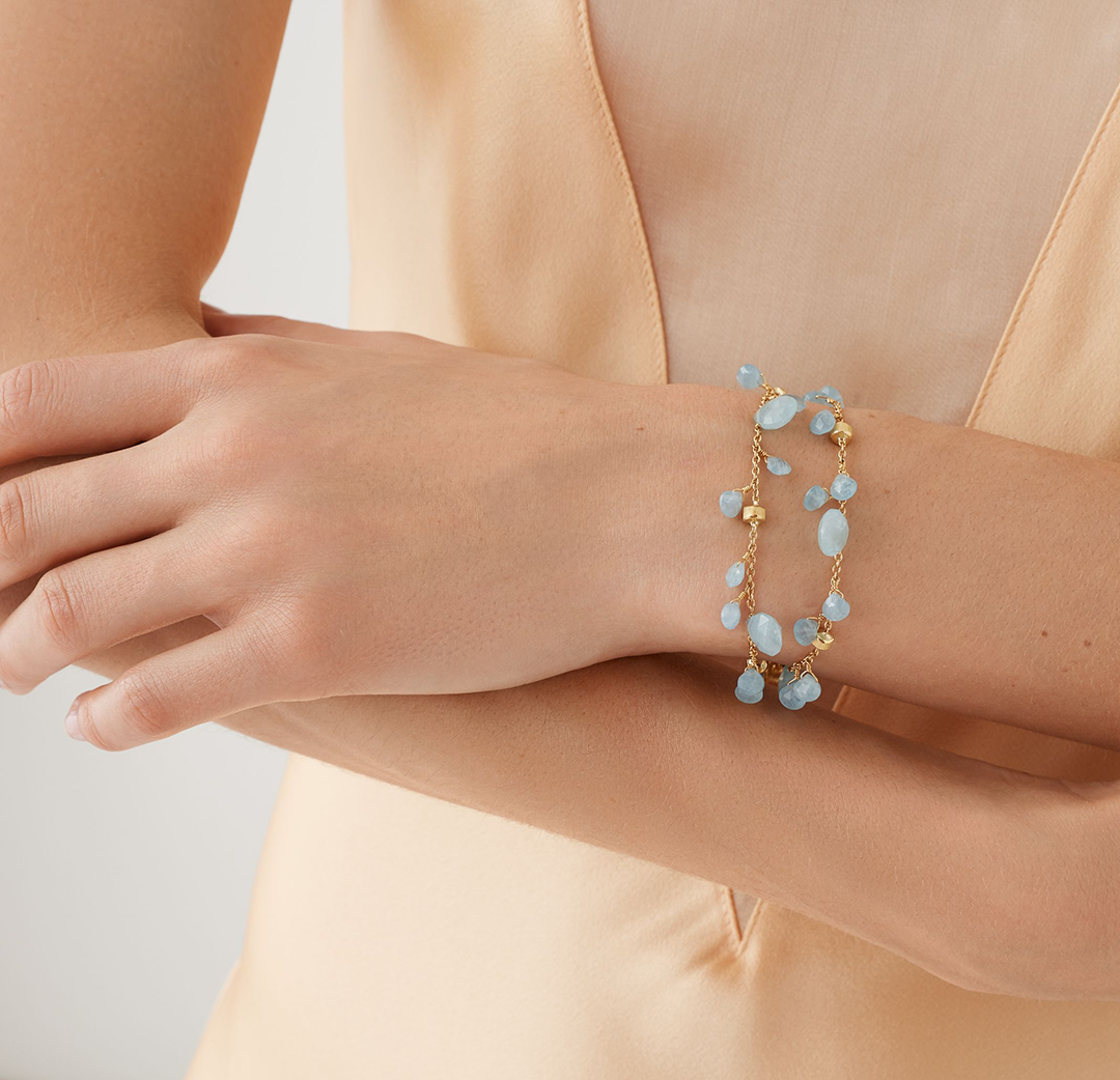 Marco Bicego Double Strand Aquamarine Bracelet | Fink's