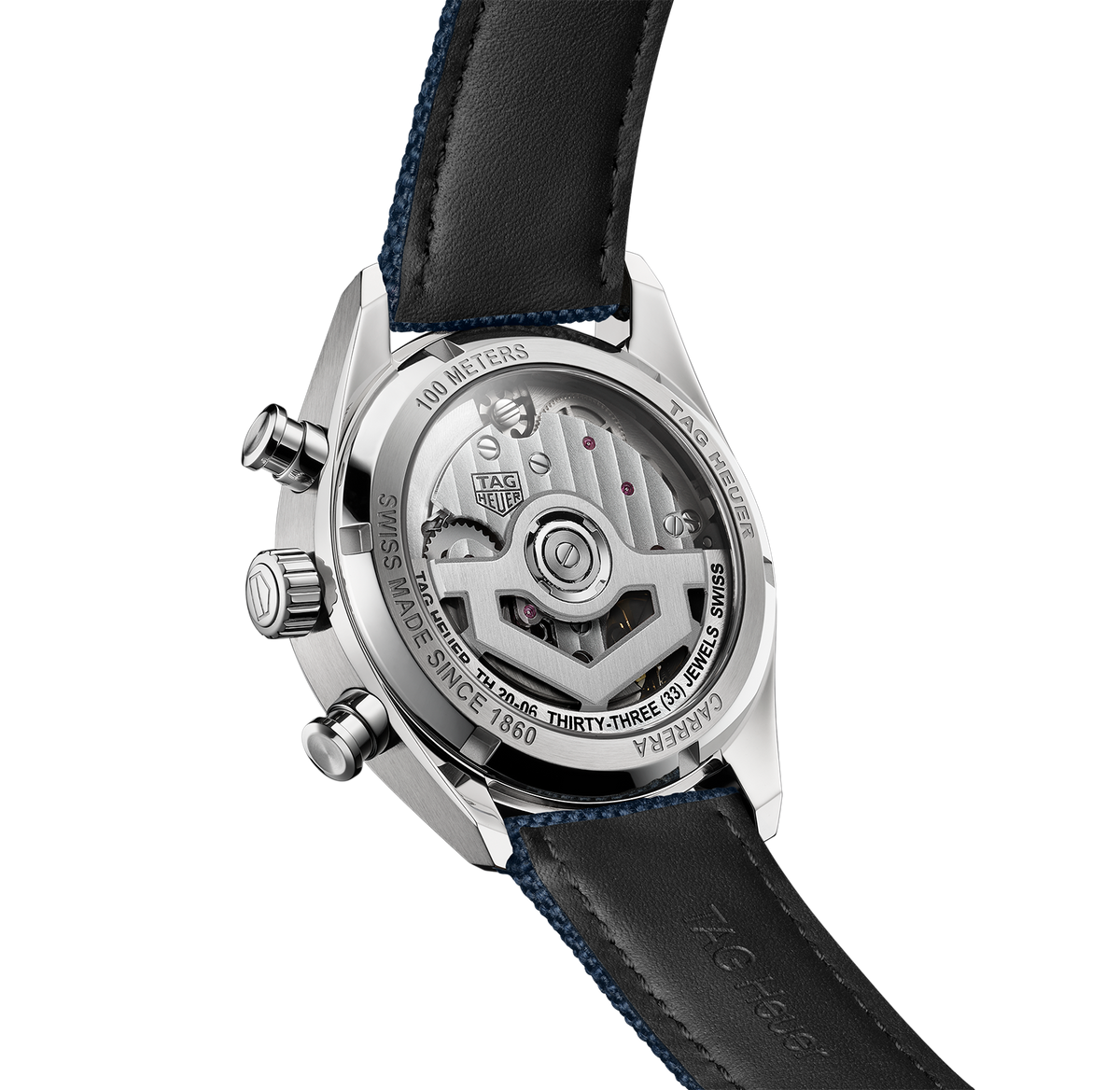 TAG Heuer Carrera Chronograph Watch Leather Strap Fink's