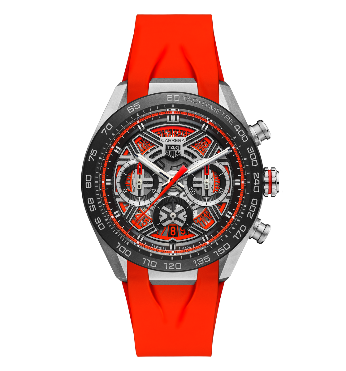 TAG Heuer プロフェッショナル 200 オレンジ ラバーベルト 美品【TAG Heuer】タグホイヤー フォーミュラ1 メンズ オレンジ
