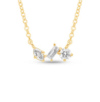 Sabel Collection Yellow Gold Multi-Shape Diamond Pendant