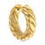 Sculpted Cable Hoop Earrings in 18K Yellow Gold, 18.6mm