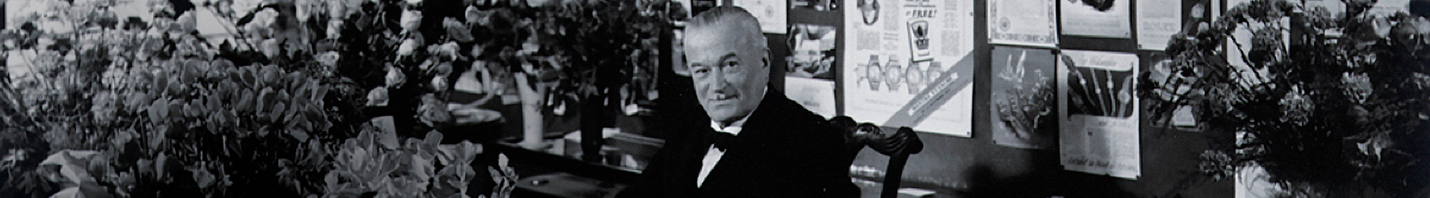 Hans Wilsdorf, founder of Rolex, in his Office