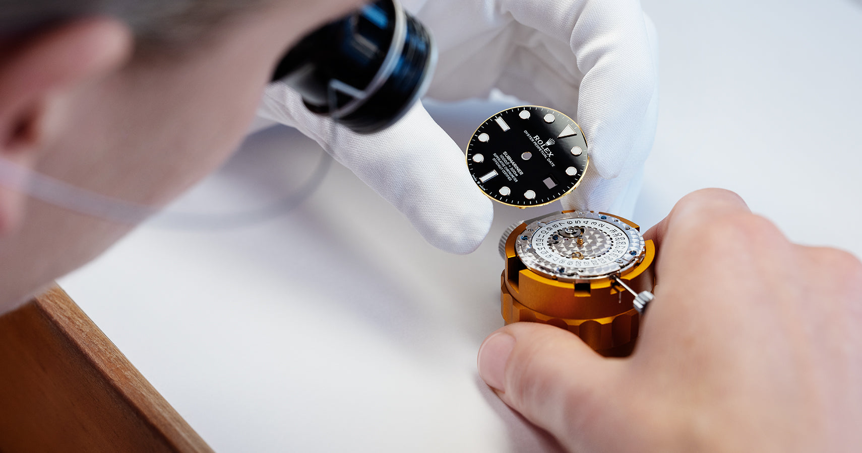 Rolex Watchmaker Assembling Submariner with Black Dial