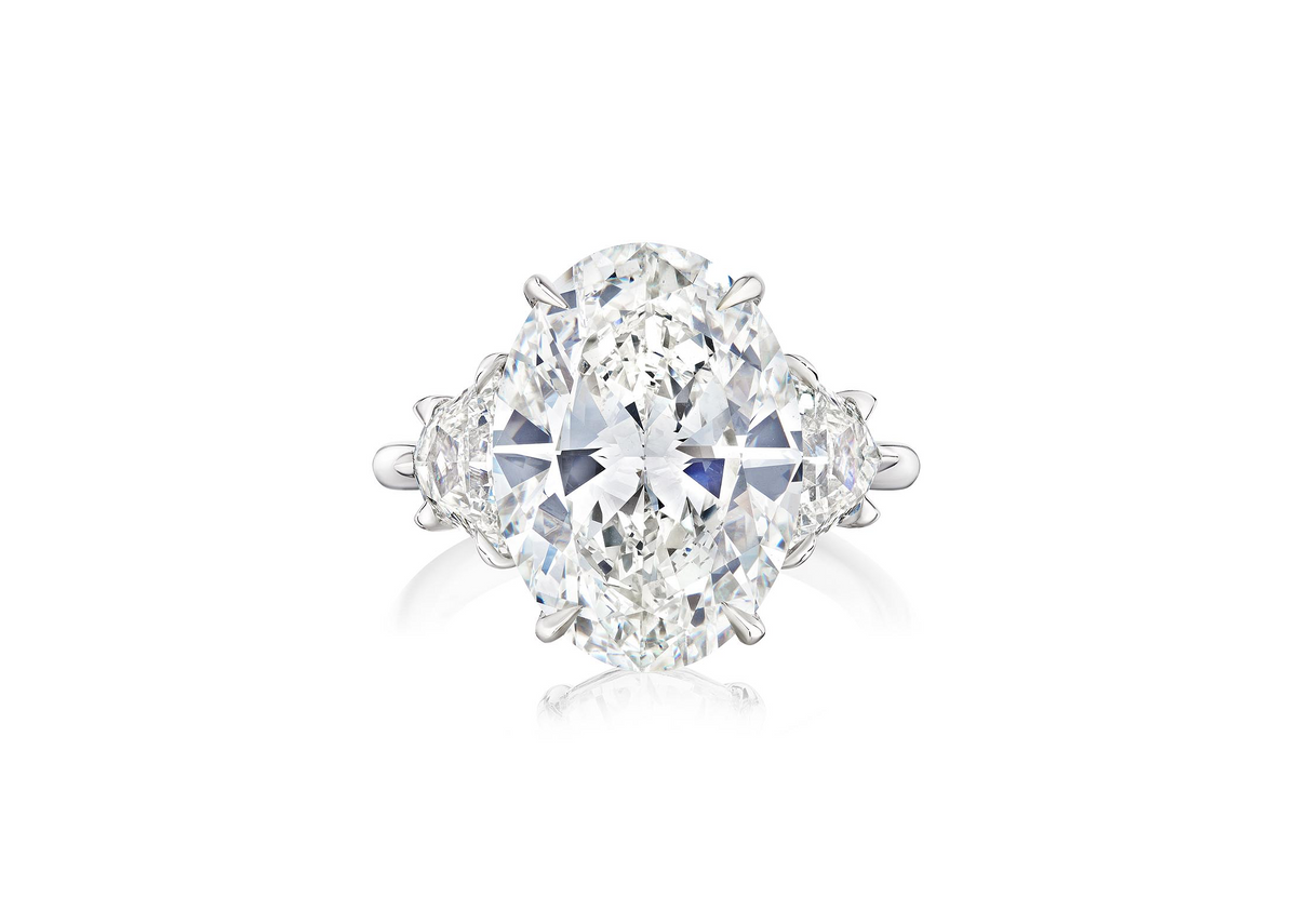 Platinum Oval Diamond Engagement Ring Fink's Jewelers