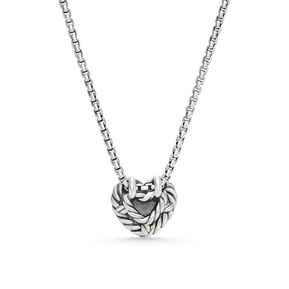 贈り物に＊DAVID YURMAN Interlocking Heart Pendant Necklace Cable Collectibles® Interlocking Heart Necklace in Sterling