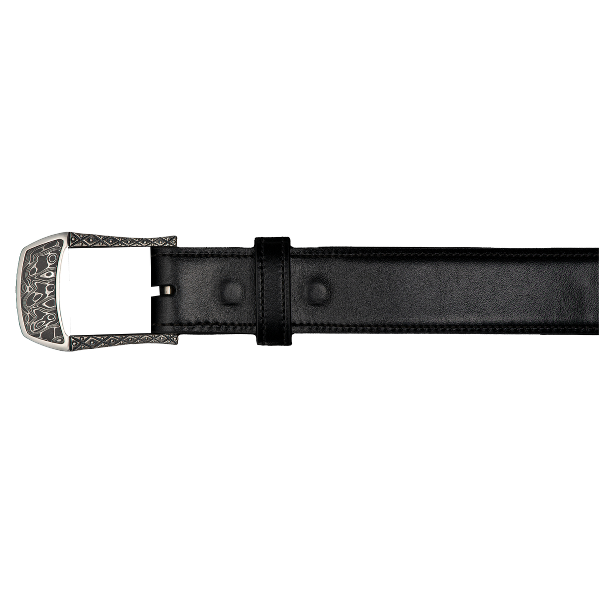 William Henry Damascus Belt Buckle | Fink's Jewelers