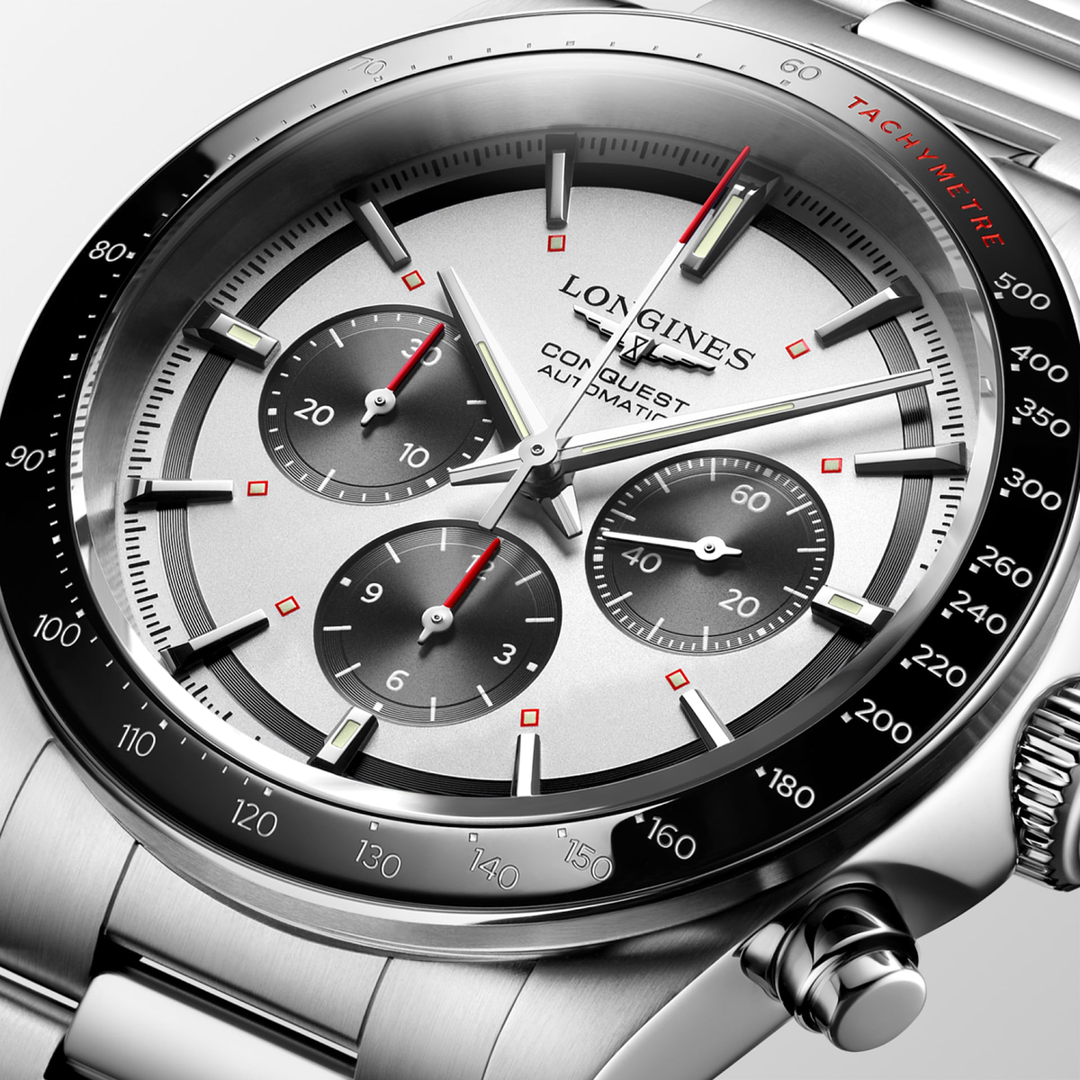 Conquest 42mm Watch with Panda Dial | Longines | Fink's Conquest 42mm Watch with Panda Dial | Longines | Fink's