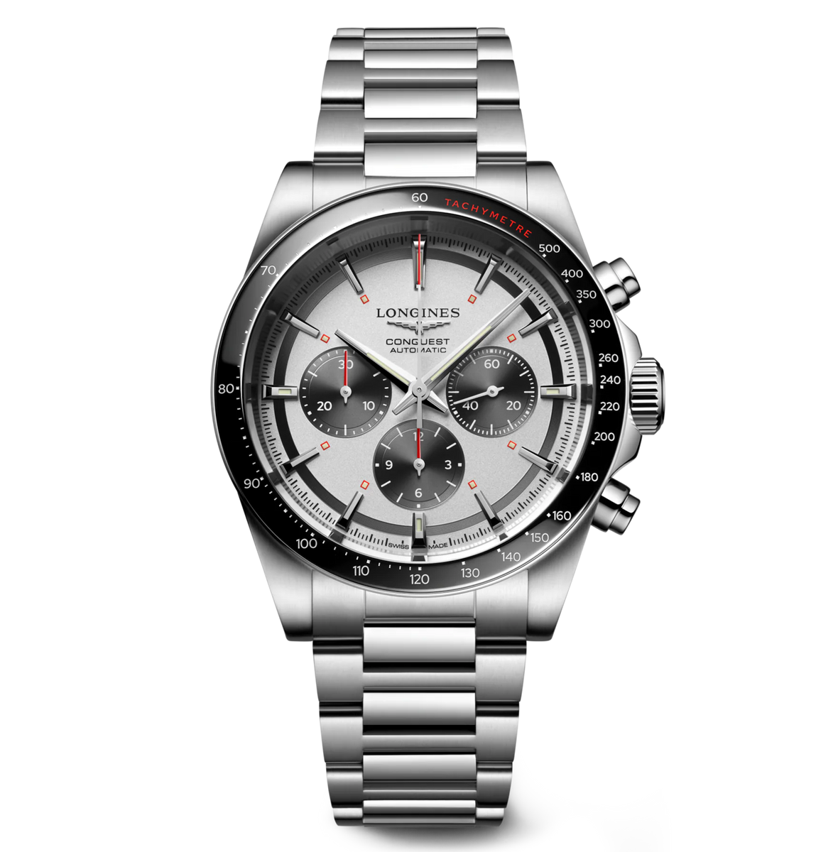 Conquest 42mm Watch with Panda Dial | Longines | Fink's Conquest 42mm Watch with Panda Dial | Longines | Fink's