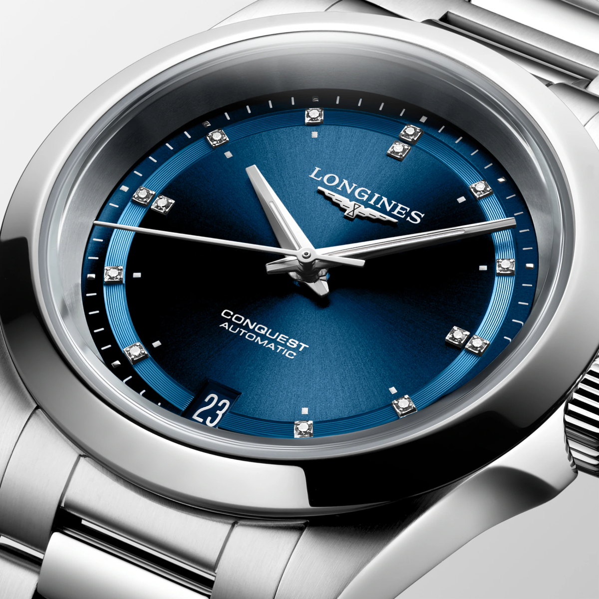 【美品】 LONGINES CONQUEST　PERPETUL アイスブルー Conquest 34mm Watch with Diamonds | Longines | Fink's