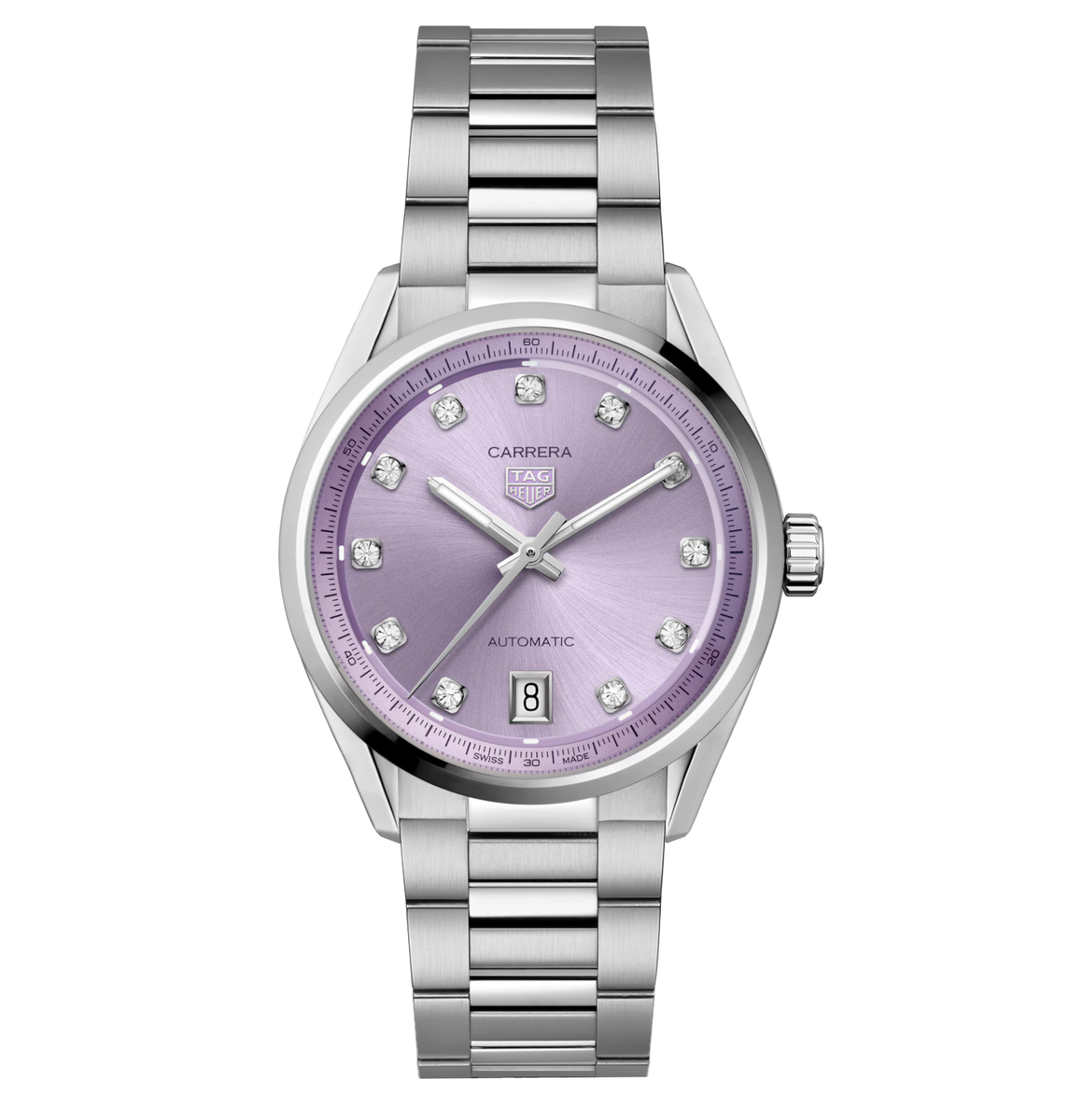TAG Heuer Carrera Date Watch with Lilac Dial | Fink's