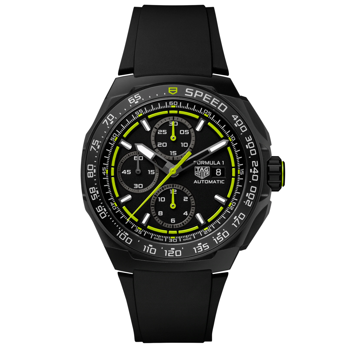 TAG HEUER 376.513 FORMULA1 ブラック イエロー 稼働 TAG Heuer Formula 1 Chronograph Watch with Black Dial | Fink's