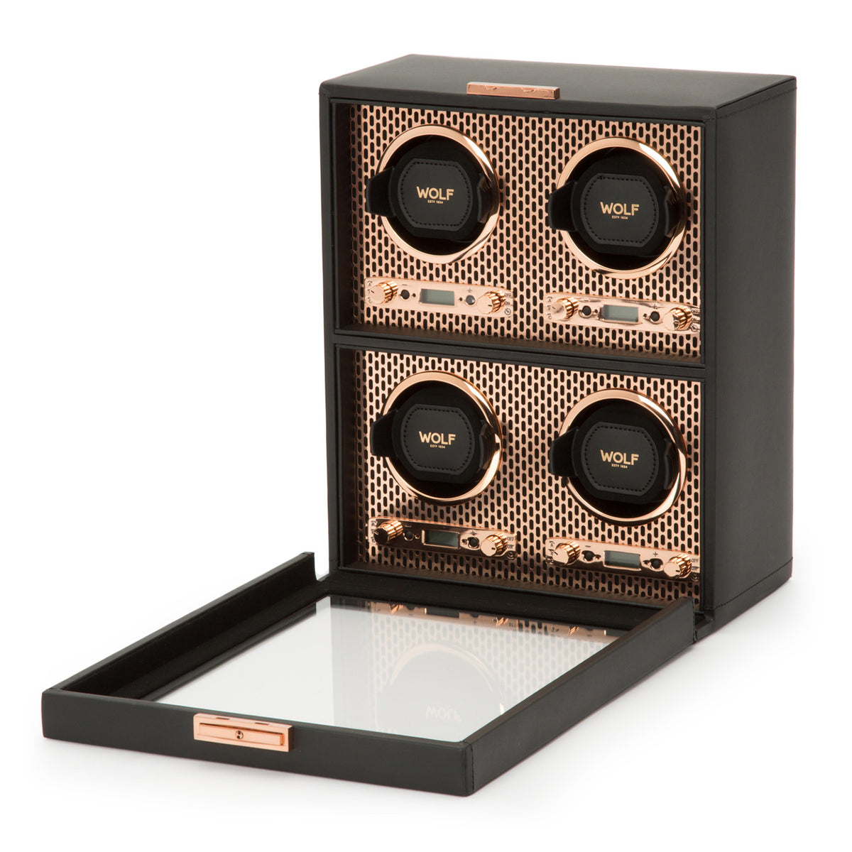 【 国内正規品 】WOLF Axis ウォッチワインダー (Copper) WOLF Axis 4 Piece Watch Winder with Copper | Fink's Jewelers