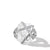 Cable Wrap Ring in Sterling Silver with Crystal and Diamonds