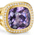 Albion Ring in 18K Yellow Gold with Amethyst and Diamonds, 11mm, Size 6