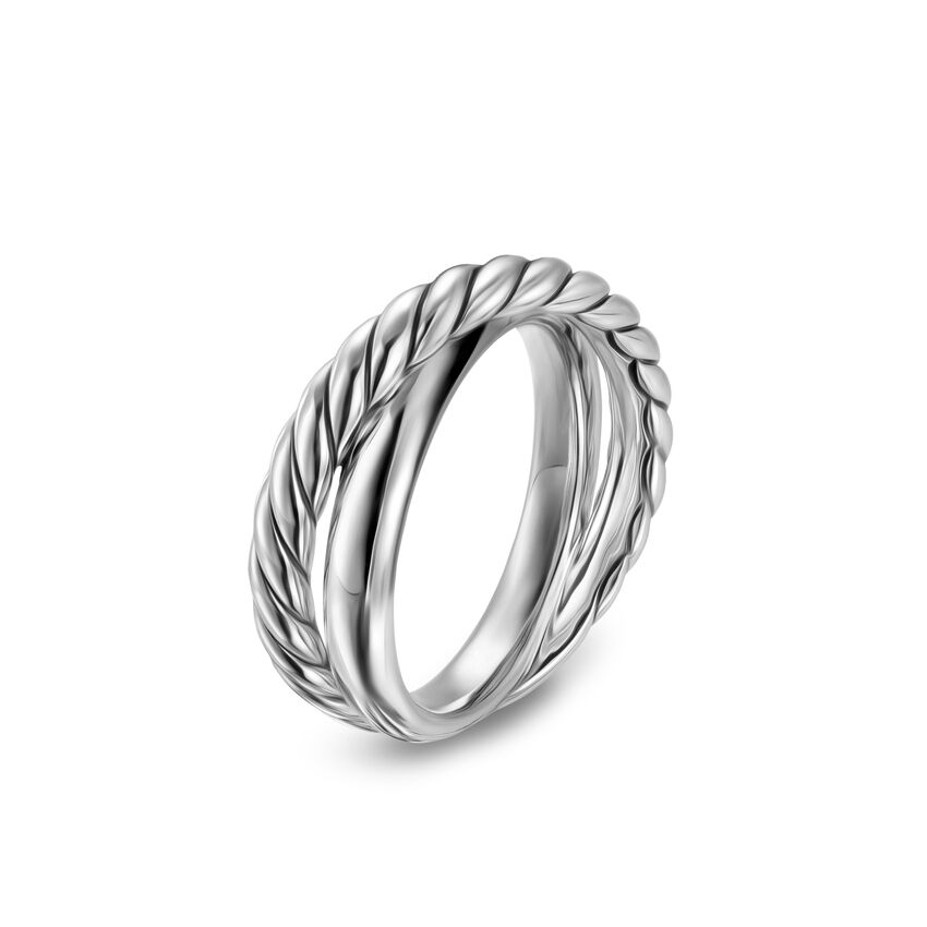 DY Mercer Two Row Ring in Sterling Silver, 8mm