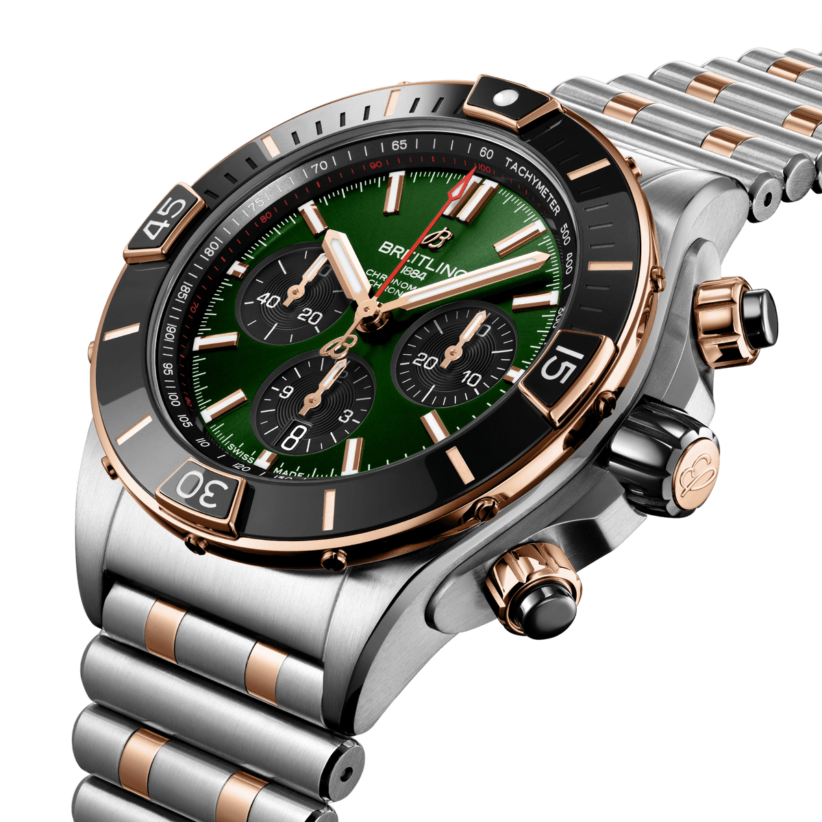 Breitling Super Chronomat 44 Watch with Green Dial | Fink's