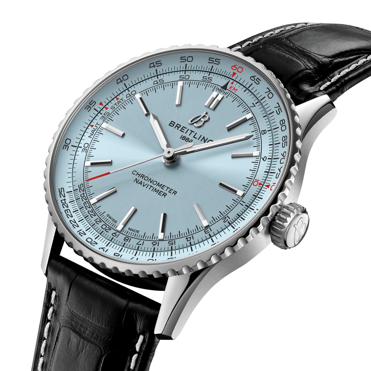 Breitling Navitimer Automatic 41 Watch Ice Blue Dial Fink's