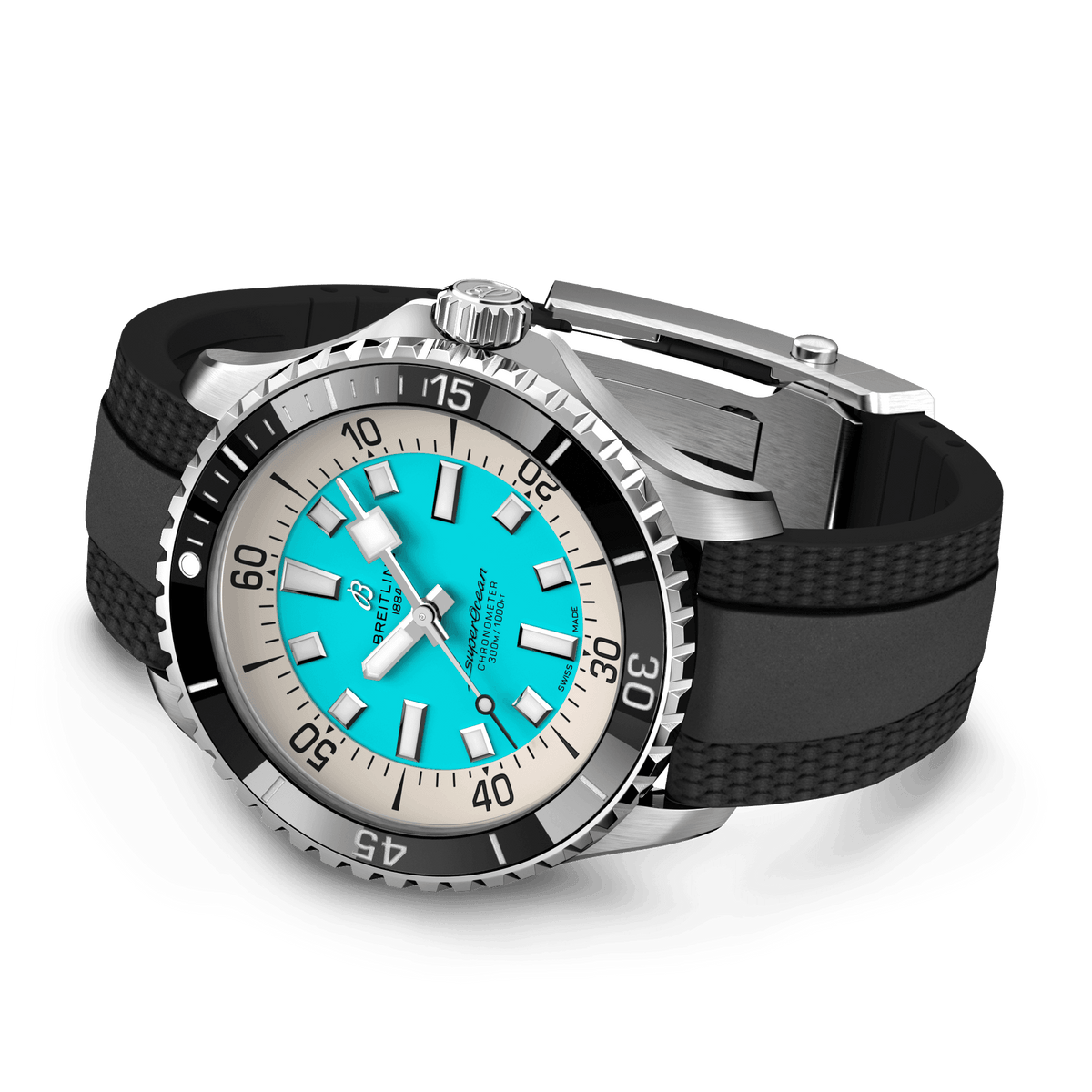 Breitling Superocean Turquoise on Rubber Watch, 44mm | Fink's
