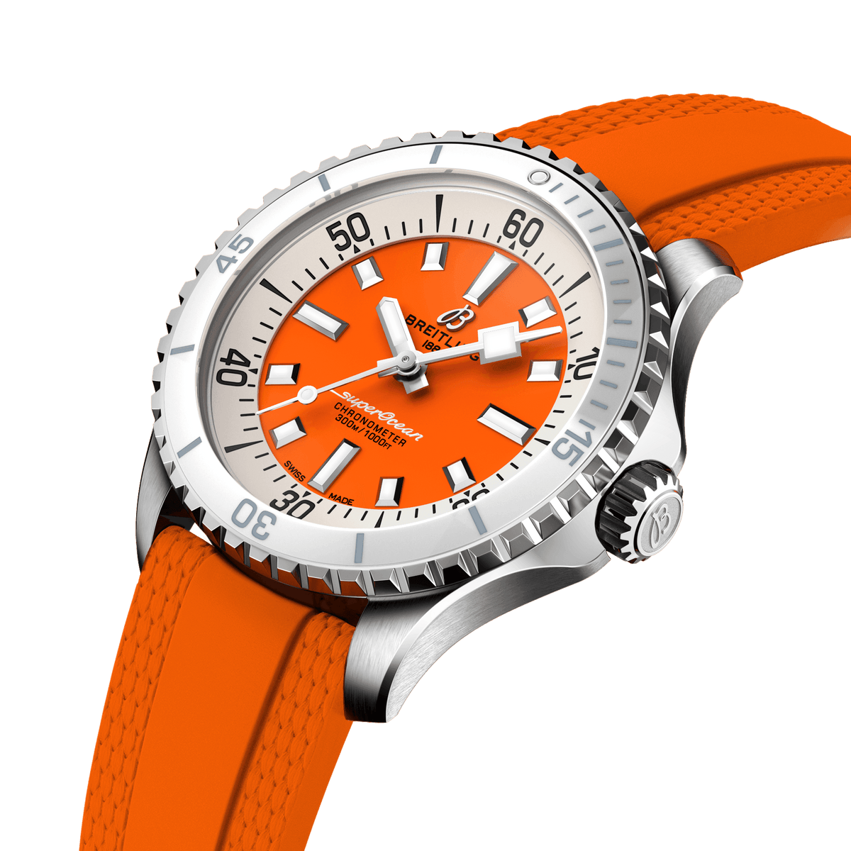 Breitling Superocean Orange on Rubber Watch, 36mm Fink's
