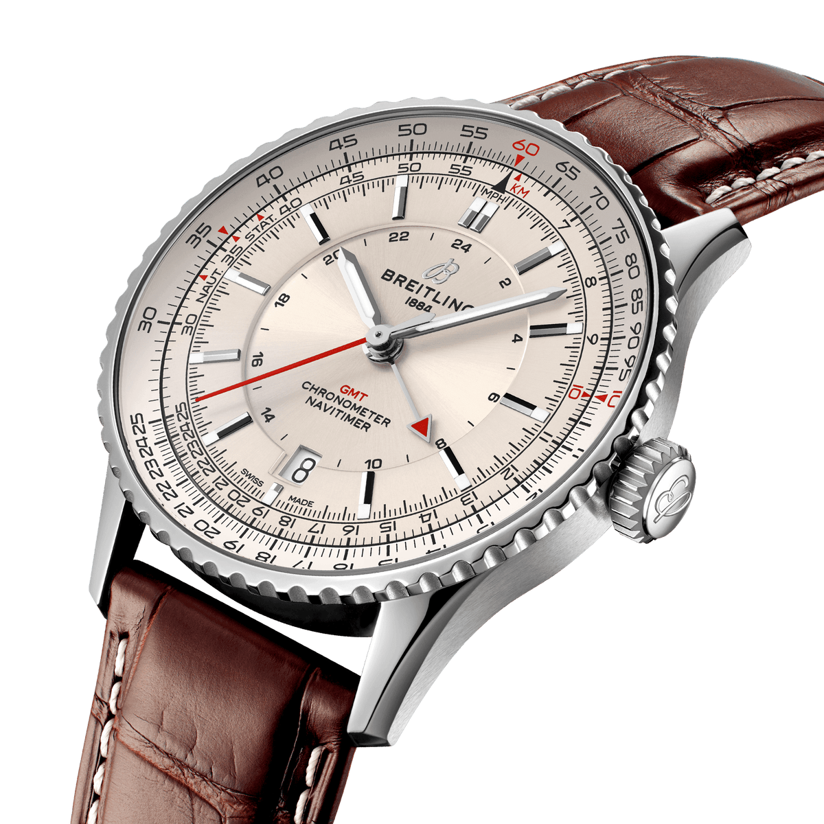 Breitling Navitimer Automatic GMT 41 Ivory Dial Fink's
