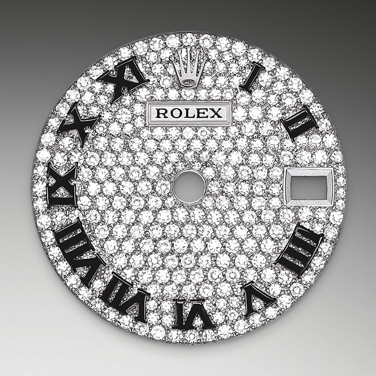 Diamond-paved Dial on Rolex Lady-Datejust in White Gold and Diamonds - M279139RBR-0014 at Fink's Jewelers