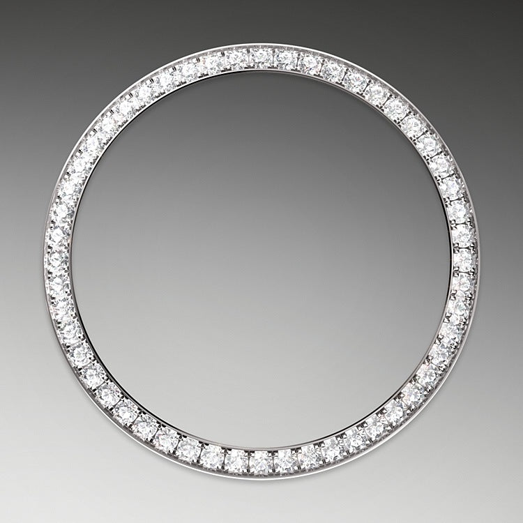 Diamond-set Bezel on Rolex Day-Date 36 in White Gold and Diamonds - M128349RBR-0008 at Fink's Jewelers
