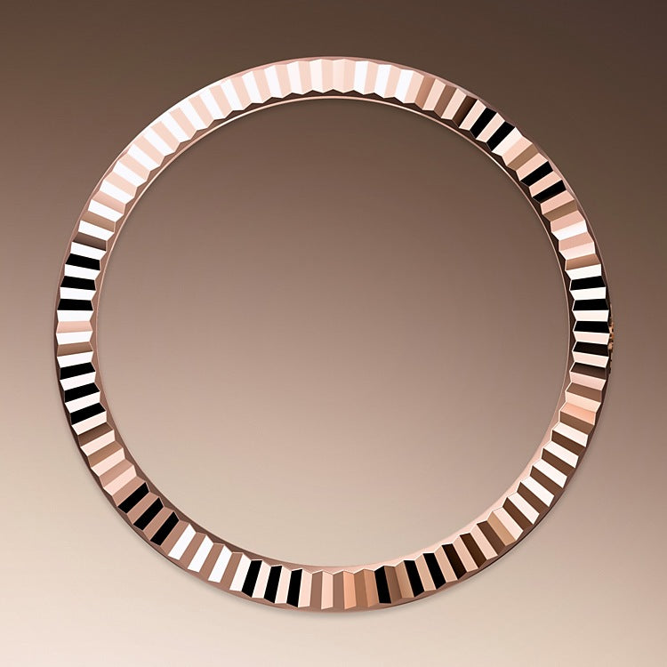 Fluted Bezel on Rolex Datejust 41 in Oystersteel and Everose Gold - M126331-0016 at Fink's Jewelers
