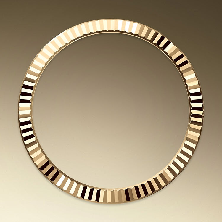 Fluted Bezel on Rolex Datejust 41 in Oystersteel and Yellow Gold - M126333-0005 at Fink's Jewelers