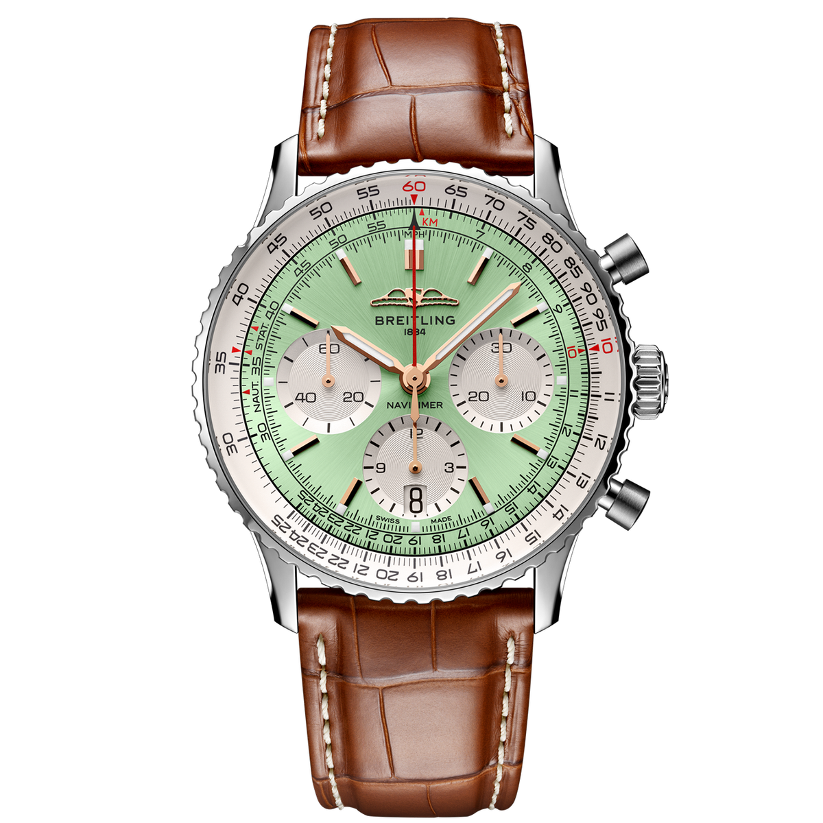 Breitling Navitimer B01 41mm Watch | Mint Green Dial | Fink's