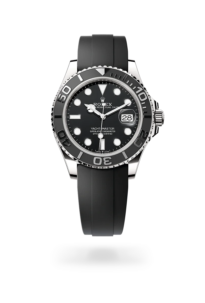 Rolex Yacht-Master 42 in White Gold, m226659-0002 Upright with Shadow - Fink's Jewelers