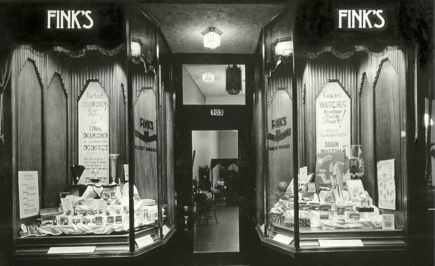 Fink's Jewelers Old Storefront
