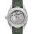 Caseback on OMEGA Seamaster Aqua Terra 150m, 38mm with Green Rubber Strap