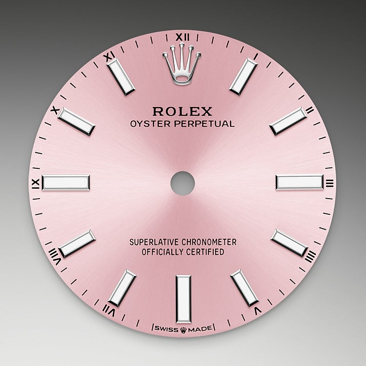 Pink Dial on Rolex Oyster Perpetual 34 in Oystersteel - M124200-0004 at Fink's Jewelers