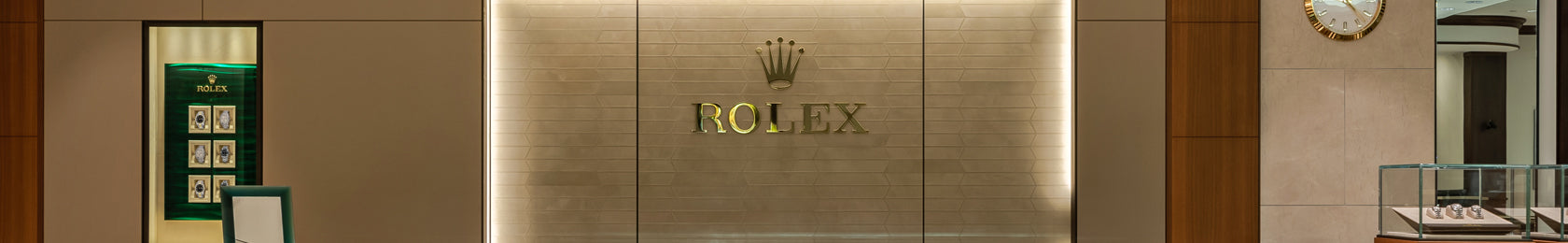 Rolex Showroom Banner at Fink's Jewelers Huntersville, NC