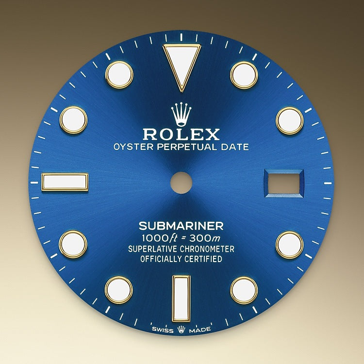 Royal Blue Dial on Rolex Submariner Date in Yellow Gold - M126618LB-0002 at Fink's Jewelers