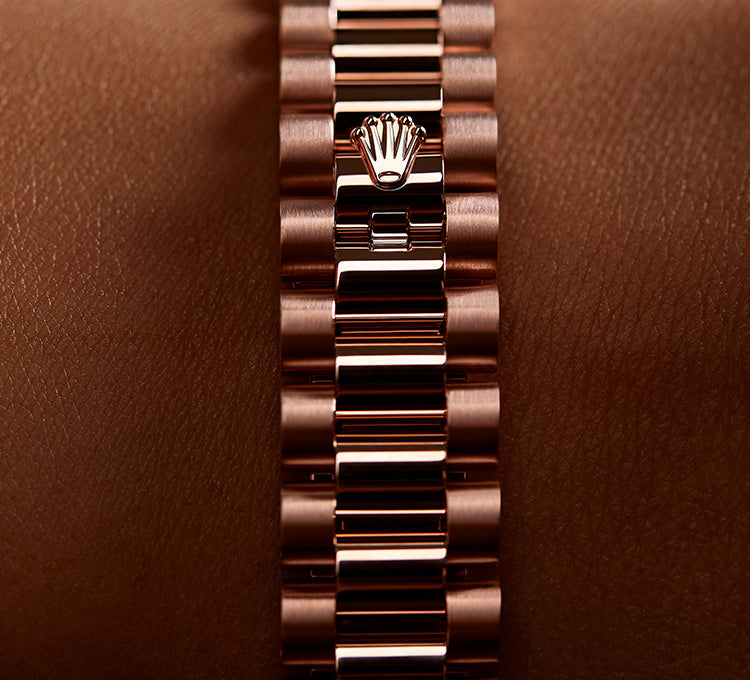 Rolex Lady-Datejust Three-piece Link President Bracelet with a Crownclasp